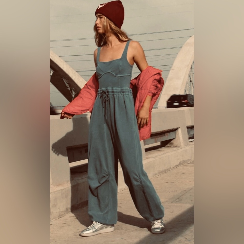 Free People Movement Inbound Onesie Midnight Jade NWOT Size L